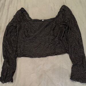 Long sleeve lace top